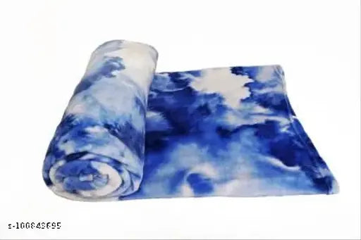 Printed microfiber AC Blanket Dohar, abstract pattern, double bed size (99.5"L x 85"W x 1.5"H), ideal for air-conditioned rooms, made in India