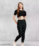 Stylish printed cotton blend jeggings pack of 2, featuring various sizes from 26 to free size with a vibrant pattern, ideal for women's fashion