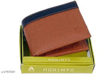Samtroh Dechable, brown faux leather bifold men's wallet. Durable, textured design with 3 card slots, 2 hidden pockets, 2 cash compartments, and 1 coin pocket. Ideal for everyday use and gifting." (105 characters)
