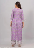 Anarkali women's rayon printed soft fabric kurti, three-quarter sleeves, vibrant color combo, S-XXXL sizes