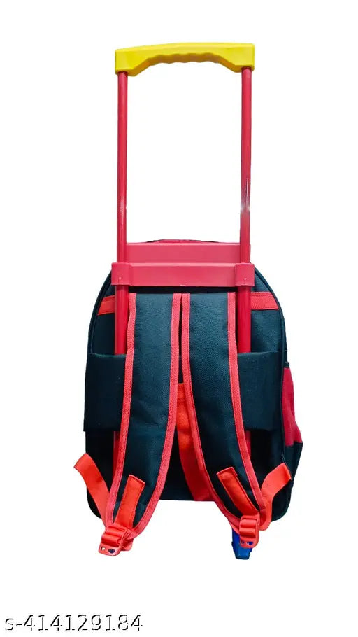 Waterproof polyester school trolley bag, Spider print, 30 L black, durable and spacious with adjustable straps, water-resistant, suitable for kids aged 2-8 years