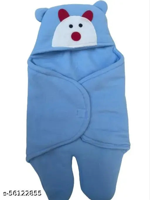Fleece 3-in-1 newborn baby sleeping bag, ideal for mild winter, cartoon print, comfortable and easy to clean