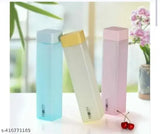 Blue multi-colored, leak-proof, food-grade plastic water bottles with soft mat finish, suitable for fridge storage (6 pack)