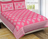 Elegant, attractive Indian double bedsheet & pillow covers - luxury bedding set
