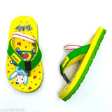 Cartoon EVA kids slippers, featuring boys and girls designs in various sizes (9-12M to 2-2.5Y), originated in India