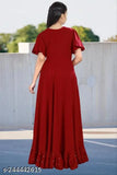 Rayon embellished Anarkali gown for girls, long sleeves, Indian traditional party wear