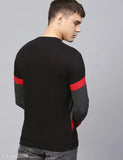 Black colorblocked cotton long-sleeve men's t-shirt by EYEBOGLER, casual wear