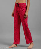 L-sized printed cotton pyjamas, Indian-made women's sleepwear