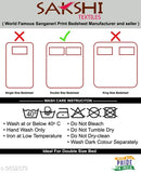 Cotton blue Chunri pattern double bed sheet, Sanganeri print from India with 2 pillow covers