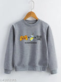 Cotton blend sweatshirt, printed design for boys, stays warm and stylish during winter days. Sizes: 2-3yrs, 3-4yrs, 5-6yrs, 7-8yrs, 11-12yrs. Made in India
