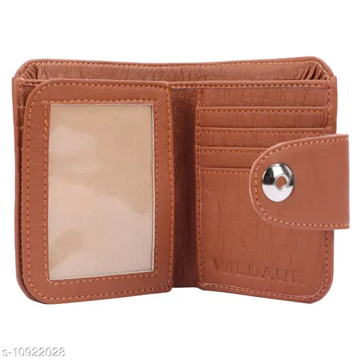 Artificial leather men's casual wallet, solid net free size, magnetic closure, India-made accessory