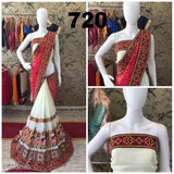 Designer Georgette saree, embroidered with net, single free size (5.5m saree, 1.2m blouse), Indian origin