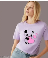 Purplepanda dil women's t-shirt, printed polyester in vibrant colors, new look for casual wear