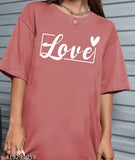 Classic retro cotton blend oversized t-shirt for women and girls, featuring short sleeves and a printed design. Size XS (37" bust, 25" length)