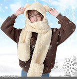 Assorted wool beanie hat with pockets, textured pattern, breathable and casual design - Tomkot hoodie scarf for women