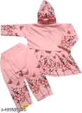 Printed wool girls winter sweater & pajama set - India, 0-12 months
