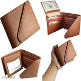 Lime wear FancyLatest men's PU wallet, solid pattern with 5 compartments. Free size (13cm x 10cm), made in India