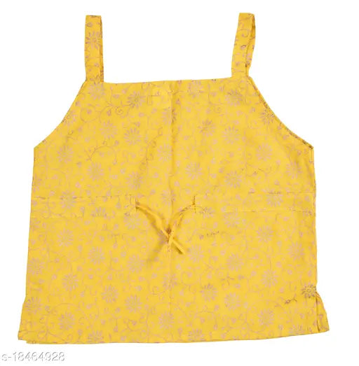 Cotton DIAMO printed lehenga & choli for baby girls - ethnic motif, sleeveless, Indian origin