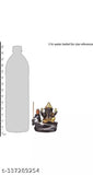 Resin dopin Adiyogi, Mahadev, shiv shankara & yellow Ganesh smoke backflow combo, 2 figurines on display, 101 free cones. Indian God idols decor." (96 characters)