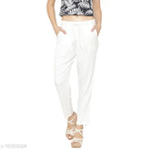 Rayon women's regular fit pant, size 26-40 inches, suitable for casual and office wear