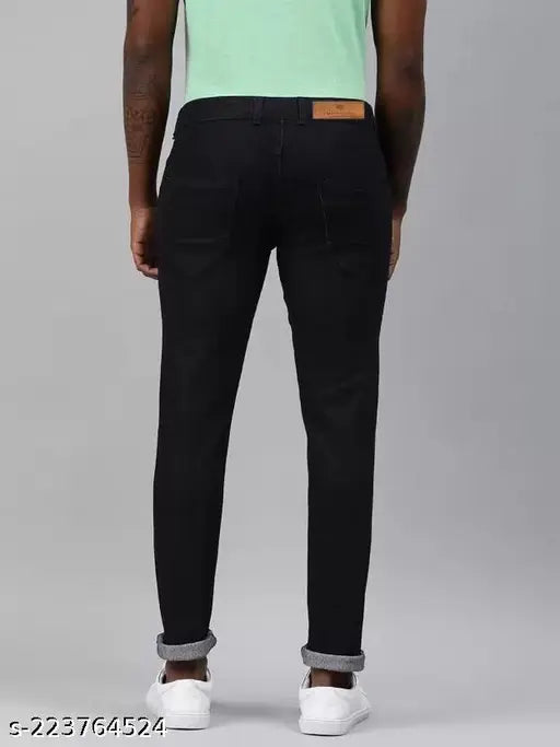 Black denim skinny fit jeans for men by Markview, trending style in size 28, 30, or 32