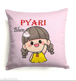 Aluminium Raksha Bandhan gift hamper with cushion cover, filler pillow, and sipper water bottle (12x12 inches, 600ml), pack of 2 for loved ones