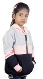 Kids stylish wool sweatshirt, self-design net pattern, long sleeves for 3-4 years old, India origin