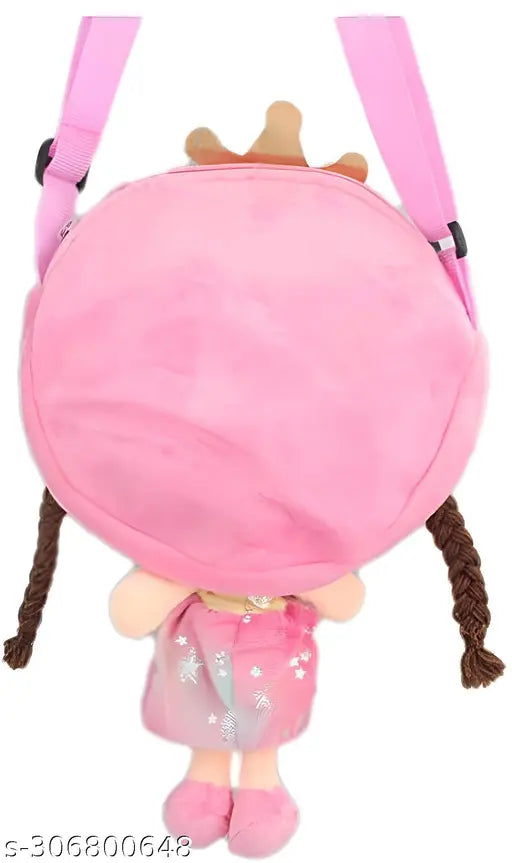 Soft plush crossbody purse for girls, printed net pattern, 15cm x 12cm x 6cm, mini lightweight design, ideal for small items like snacks or chocolates