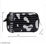 Multi-color printed acrylic sling bag with bear design, premium quality and spacious pocket