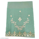 Embroidered Georgette Rajputi Poshak for women, featuring choli, dupatta, and lehenga. High-quality Indian craftsmanship with Aari and stone work