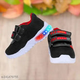 BlackRed EVA LED Light Up Kids Shoes for OutdoorSportsRunning, breathable mesh, attractive design, color-changing lighting effect