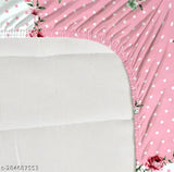 Ritika Creations Glace Cotton Floral Fitted Double Bedsheet Set (72X78*8), elastic corners & 8-inch skirt, with 2 pillow covers (17X27) - summer bedroom decor in India