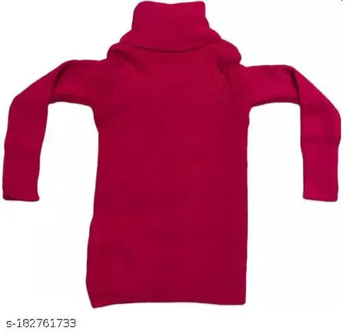 Woolen high neck sweater pack 3 for baby boys & girls in solid patterns, perfect winter warmth (India)
