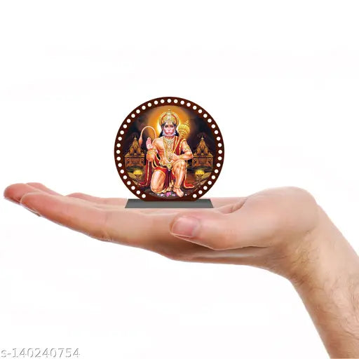 Multicolor acrylic Hanuman idol, suitable for car or home decor, religious figurine with attractive design and divine look