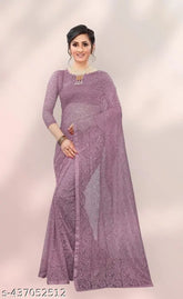 Embellished net Rasal saree 310 with running blouse, Indian traditional attire for parties and events