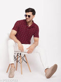 Multicolor cotton polo collar t-shirts (pack of 2), Indian brand for men's casual wear with short sleeves and printed patterns