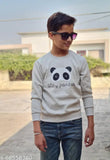 Boys winter fleece round neck sweatshirt, cotton blend, printed pattern, long sleeves, fine quality, India