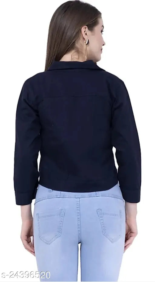 Pretty fashionable women's coat - S (36in bust, 19in length), Indian-made quality winter wear