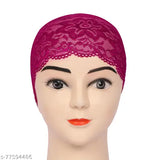 Black-Red-Purple-Grey cotton Solid Head Wrap Net Pack (4) - Monati under hijab cap, suitable for all