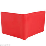Red PU Zipper Album, two compartment men's formal/casual wallet by ZNW ENT