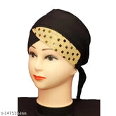 Cotton canvas printed fancy hijab cap head wrap, Indian origin