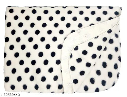 Soft microfiber newborn combo pack: hooded blanket & crib blanket (2 pc, polka net) for cozy warmth, ideal for AC rooms