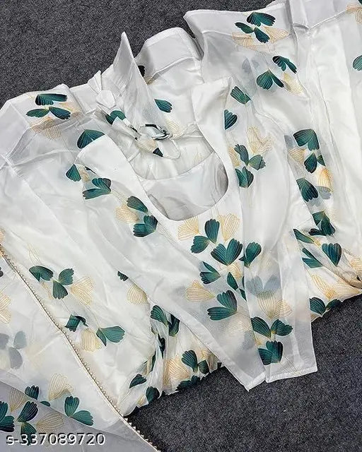 Printed Georgette Maxi Dress Set with Floral Digital Print and Pearl Border, suitable for parties, festivals, casual events. Hand wash only