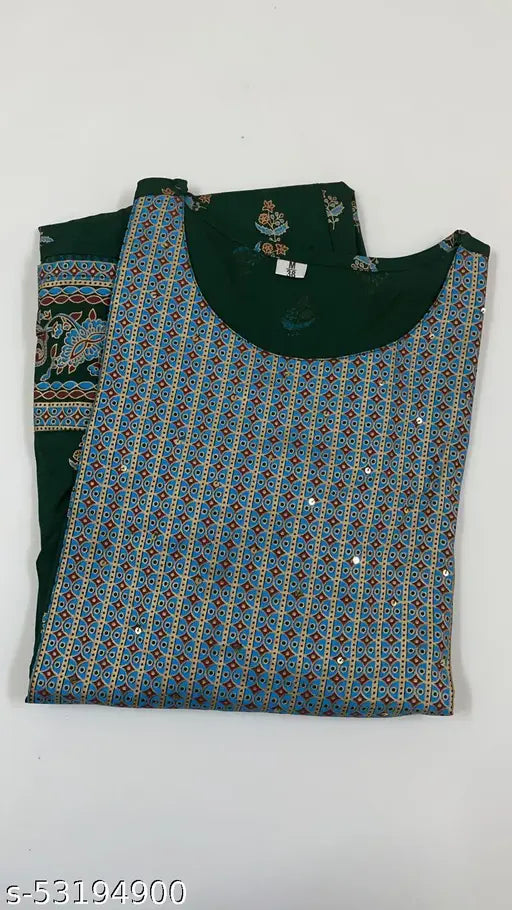 Exclusive rayon flared kurti, three-quarter sleeves, printed combo, vibrant Indian fashion