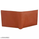 Faux leather brown men's wallet, two-fold design with 2 compartments, perfect for daily use and ideal gift for men