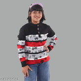 Stylish Woolen Full Sleeve Sweater for Kids in New Stripped Design, warm and trendy winter wear for infants to toddler girls and boys