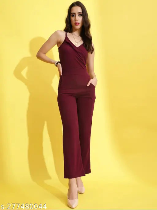Sleeveless Lycra dyed jumpsuit for women, stylish and comfortable, India-origin