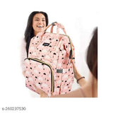 Unicorn Pink diaper bag, waterproof polyester maternity backpack with 13 pockets for travel, featuring insulated milk bottle pockets and anti-theft back pocket. High-quality, durable design with 3-layer protection for long-term use. Perfect for parents on the go with essential baby items like diapers, wipes, bottles, and changing pads