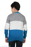 Woolen self-design boys sweater, long sleeves, 7-8 years size - Indian made fashion for kids