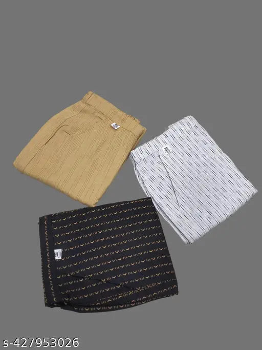 Cotton printed pants combo for women - 3 pack, ideal for casual outfits, India origin